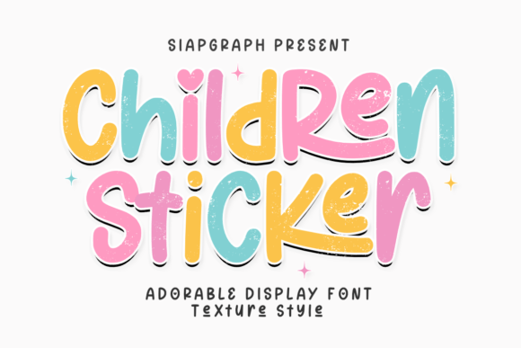 Children Sticker Texture: A Font for Joyful Creations