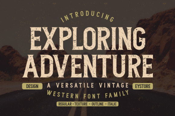 Exploring Adventure: A Vintage Font for Bold Branding
