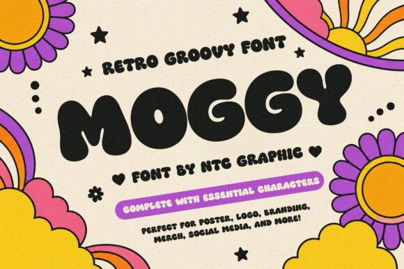 Moggy: A Groovy Display Font with 70s Soul