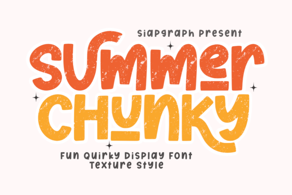 Summer Chunky Texture: The Fun Display Font for Vibrant Designs