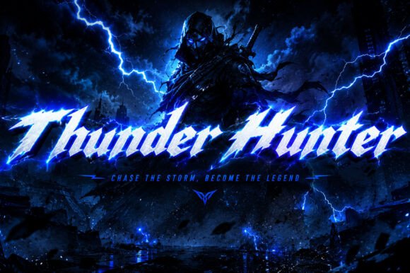 Thunder Hunter: A Bold Gothic Display Font for High-Impact Designs
