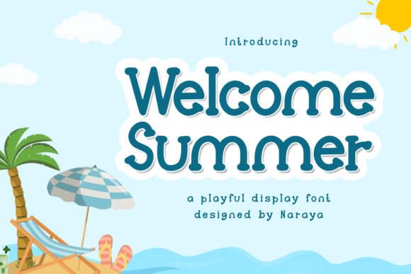 Welcome Summer: A Playful Display Font for Creative Projects